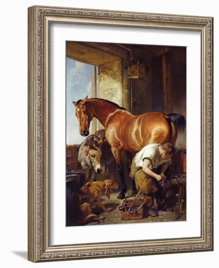 Shoeing-Edwin Henry Landseer-Framed Giclee Print