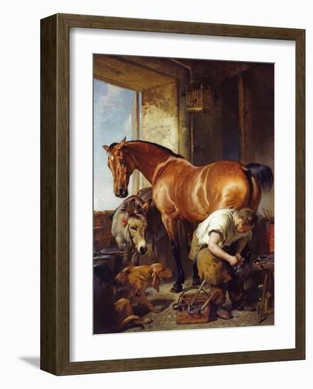 Shoeing-Edwin Henry Landseer-Framed Giclee Print