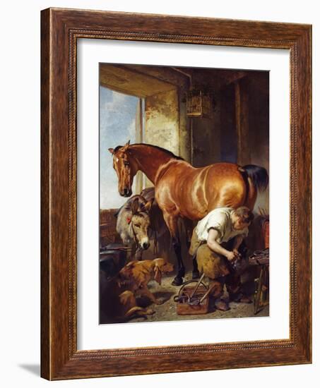 Shoeing-Edwin Henry Landseer-Framed Giclee Print