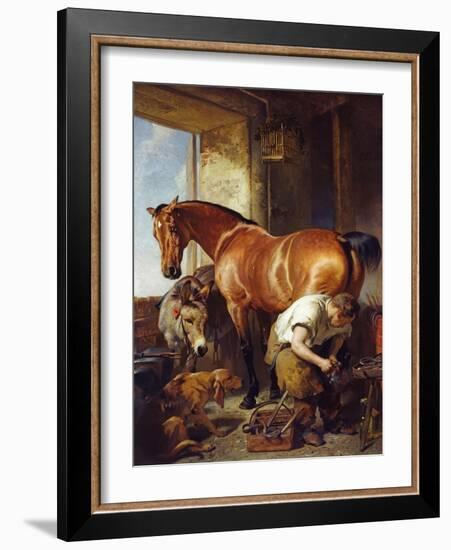 Shoeing-Edwin Henry Landseer-Framed Giclee Print