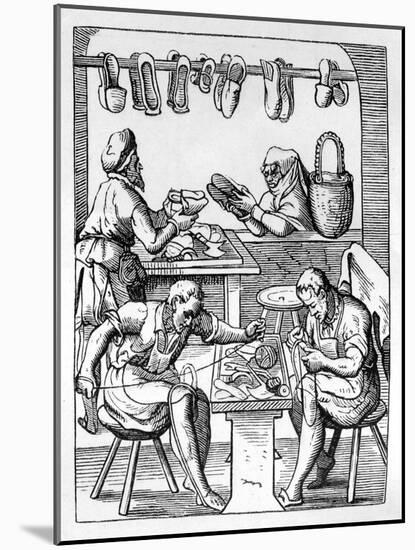 Shoemaker, C1559-1591-Jost Amman-Mounted Giclee Print