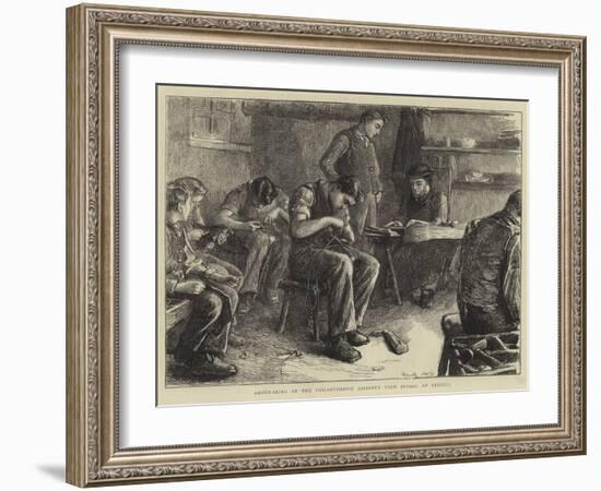 Shoemaking at the Philanthropic Society's Farm School at Redhill-Frank Holl-Framed Giclee Print