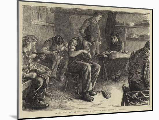 Shoemaking at the Philanthropic Society's Farm School at Redhill-Frank Holl-Mounted Giclee Print
