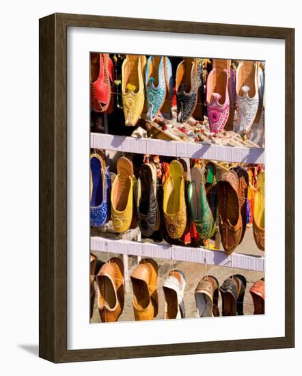 Shoes for Sale in Downtown Center of the Pink City, Jaipur, Rajasthan, India-Bill Bachmann-Framed Photographic Print