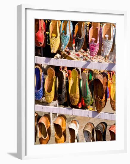 Shoes for Sale in Downtown Center of the Pink City, Jaipur, Rajasthan, India-Bill Bachmann-Framed Photographic Print