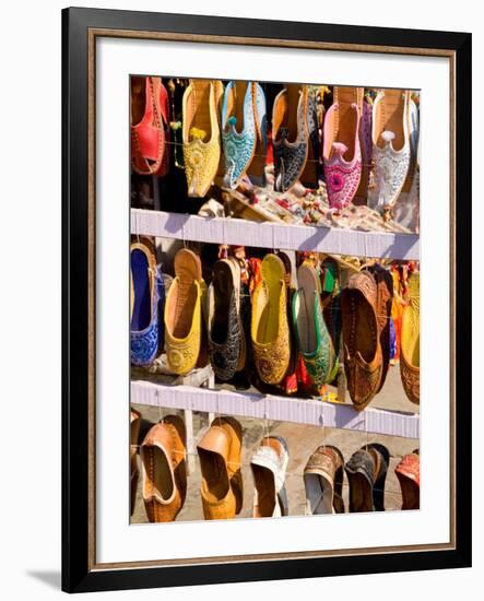 Shoes for Sale in Downtown Center of the Pink City, Jaipur, Rajasthan, India-Bill Bachmann-Framed Photographic Print