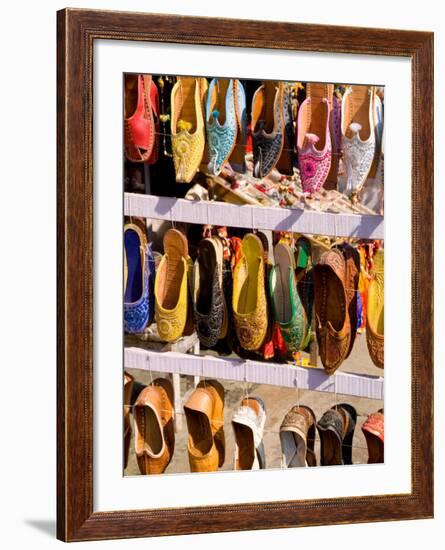 Shoes for Sale in Downtown Center of the Pink City, Jaipur, Rajasthan, India-Bill Bachmann-Framed Photographic Print