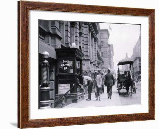 Shoes Polished, 5 Cents, Philadelphia, Pennsylvania-null-Framed Photo