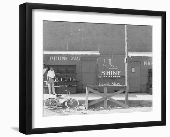 Shoeshine stand in the Southeastern U.S., c.1936-Walker Evans-Framed Photographic Print