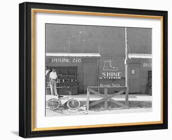 Shoeshine stand in the Southeastern U.S., c.1936-Walker Evans-Framed Photographic Print
