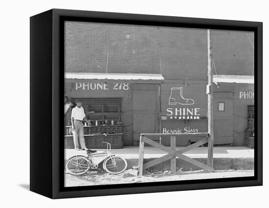 Shoeshine stand in the Southeastern U.S., c.1936-Walker Evans-Framed Premier Image Canvas