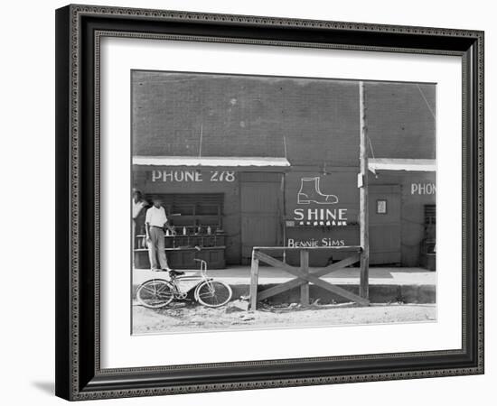 Shoeshine Stand, Southeastern U.S.-Walker Evans-Framed Photo
