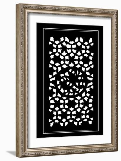 Shoji Screen in Ebony II-Vision Studio-Framed Art Print