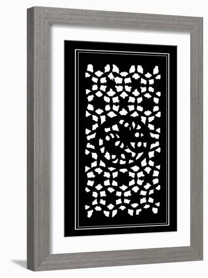 Shoji Screen in Ebony II-Vision Studio-Framed Art Print