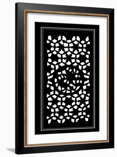 Shoji Screen in Ebony II-Vision Studio-Framed Art Print