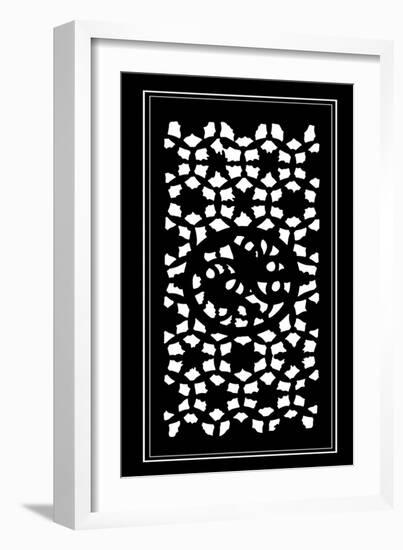 Shoji Screen in Ebony II-Vision Studio-Framed Art Print