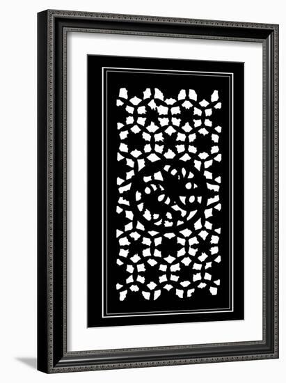 Shoji Screen in Ebony II-Vision Studio-Framed Art Print