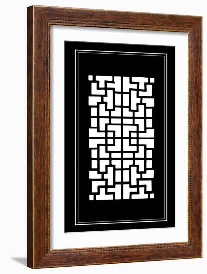 Shoji Screen in Ebony III-Vision Studio-Framed Art Print