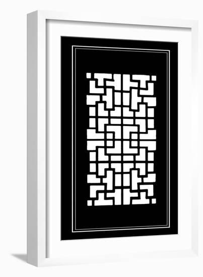 Shoji Screen in Ebony III-Vision Studio-Framed Art Print