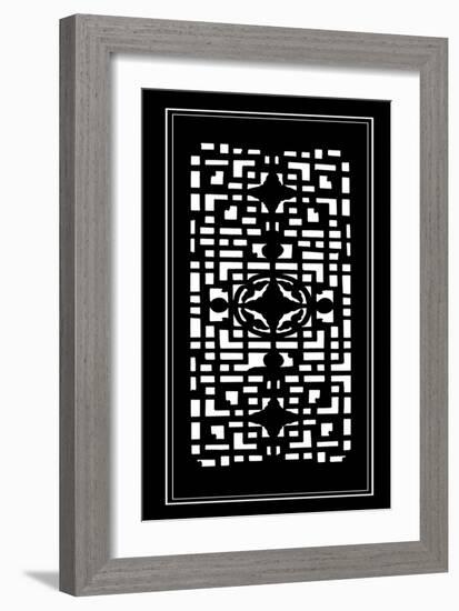 Shoji Screen in Ebony IV-Vision Studio-Framed Art Print