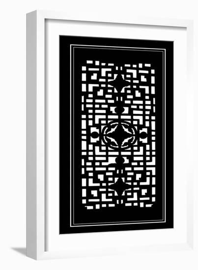 Shoji Screen in Ebony IV-Vision Studio-Framed Art Print