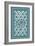 Shoji Screen in Teal II-Vision Studio-Framed Art Print