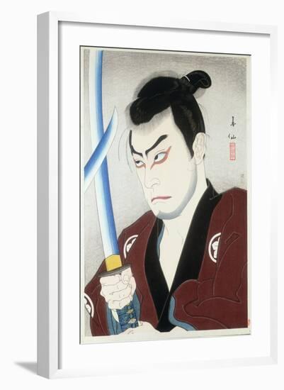 Shojiro with a Sword by Natori Shunsen, 1924-null-Framed Giclee Print