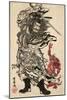 Shoki and Two Demons-Kyosai Kawanabe-Mounted Giclee Print