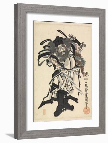 Shoki the Demon Queller, C.1849-53-Utagawa Kunisada-Framed Giclee Print