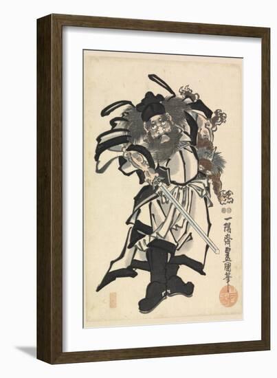 Shoki the Demon Queller, C.1849-53-Utagawa Kunisada-Framed Giclee Print