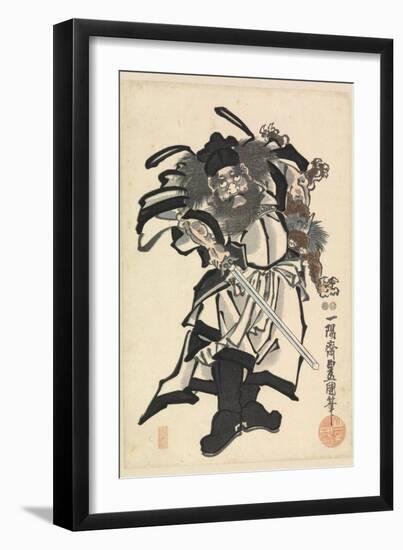 Shoki the Demon Queller, C.1849-53-Utagawa Kunisada-Framed Giclee Print