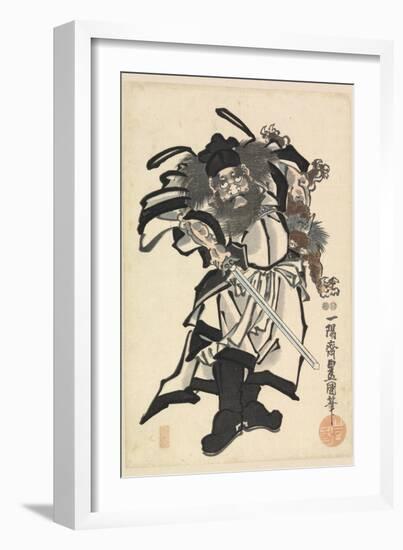 Shoki the Demon Queller, C.1849-53-Utagawa Kunisada-Framed Giclee Print