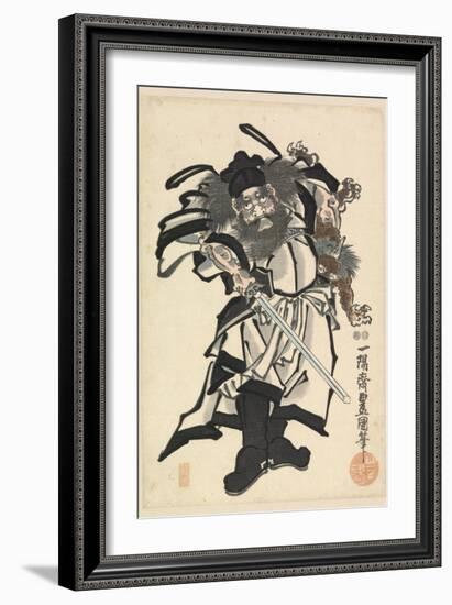 Shoki the Demon Queller, C.1849-53-Utagawa Kunisada-Framed Giclee Print
