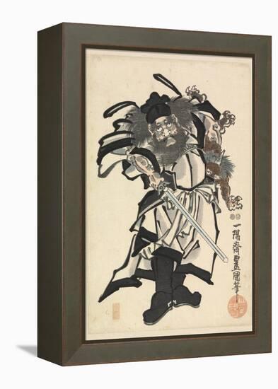 Shoki the Demon Queller, C.1849-53-Utagawa Kunisada-Framed Premier Image Canvas