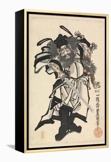 Shoki the Demon Queller, C.1849-53-Utagawa Kunisada-Framed Premier Image Canvas