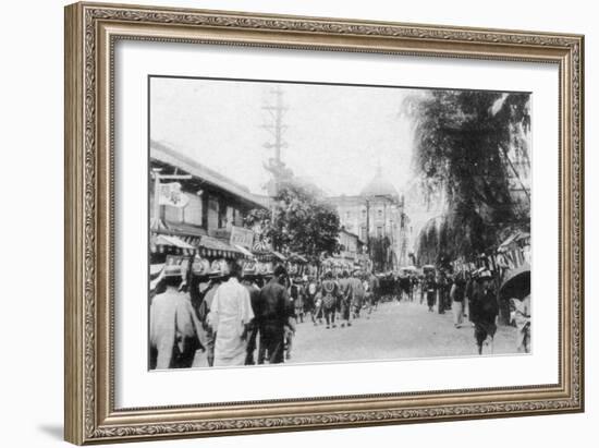 Shokin Bank from Bashamichi, Yokohama, Japan, 20th Century-null-Framed Giclee Print