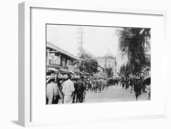 Shokin Bank from Bashamichi, Yokohama, Japan, 20th Century-null-Framed Giclee Print