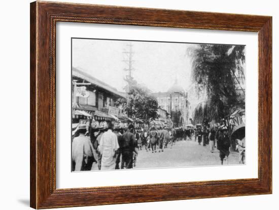 Shokin Bank from Bashamichi, Yokohama, Japan, 20th Century-null-Framed Giclee Print