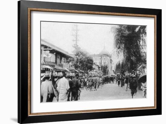 Shokin Bank from Bashamichi, Yokohama, Japan, 20th Century-null-Framed Giclee Print