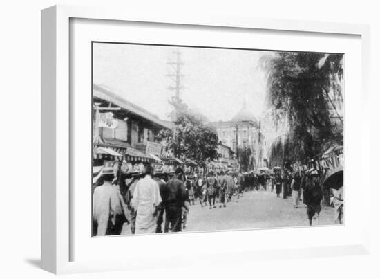 Shokin Bank from Bashamichi, Yokohama, Japan, 20th Century-null-Framed Giclee Print