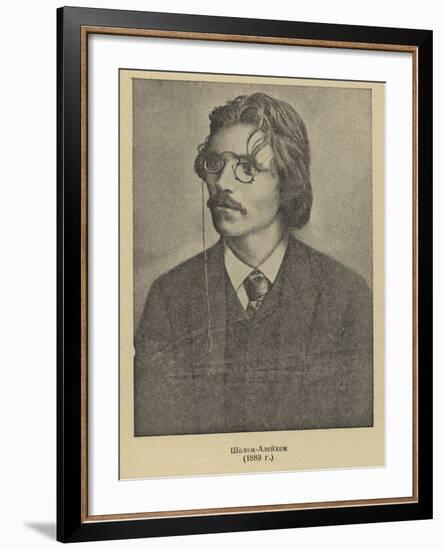 Sholem Aleichem, Russian Yiddish Author and Playwright-null-Framed Photographic Print