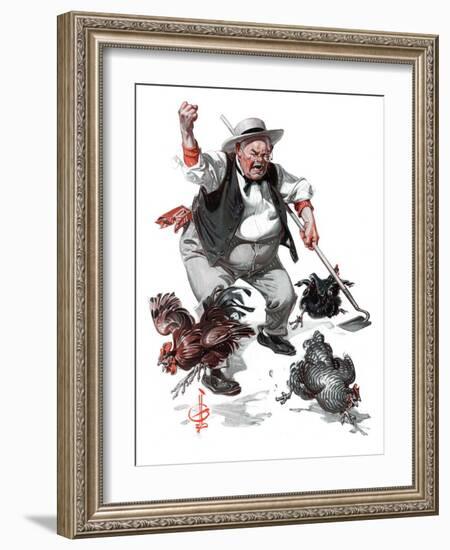 "Shoo Chickens !,"June 2, 1923-Joseph Christian Leyendecker-Framed Giclee Print