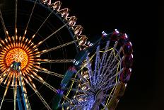 Big Wheel and Merry-Go-Round at the German Oktoberfest, Munich-shootandwin-Photographic Print