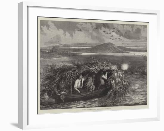 Shooting Canvas-Back Ducks in Chesapeake Bay, Maryland, US-null-Framed Giclee Print