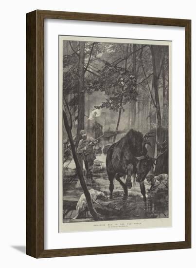 Shooting Elk in the Far North-Richard Caton Woodville II-Framed Giclee Print