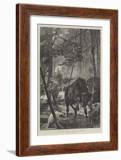 Shooting Elk in the Far North-Richard Caton Woodville II-Framed Giclee Print