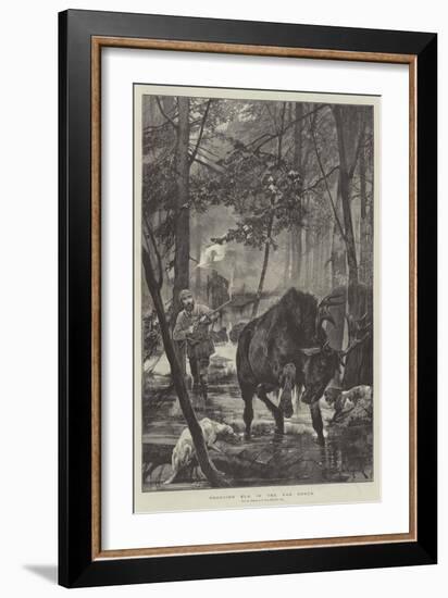 Shooting Elk in the Far North-Richard Caton Woodville II-Framed Giclee Print