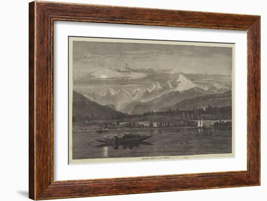 Shooting Grebe on Lake Geneva-null-Framed Giclee Print