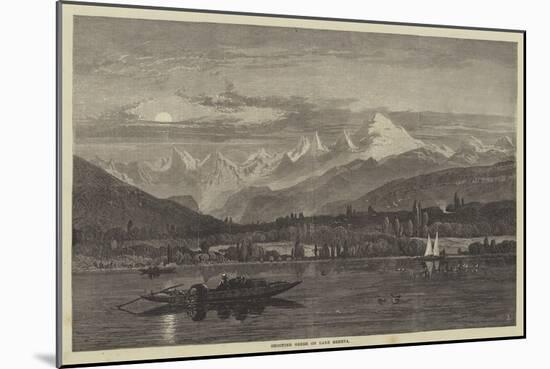 Shooting Grebe on Lake Geneva-null-Mounted Giclee Print