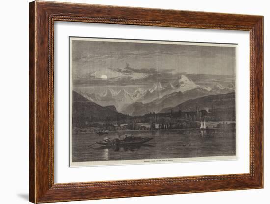Shooting Grebe on the Lake of Geneva-null-Framed Giclee Print